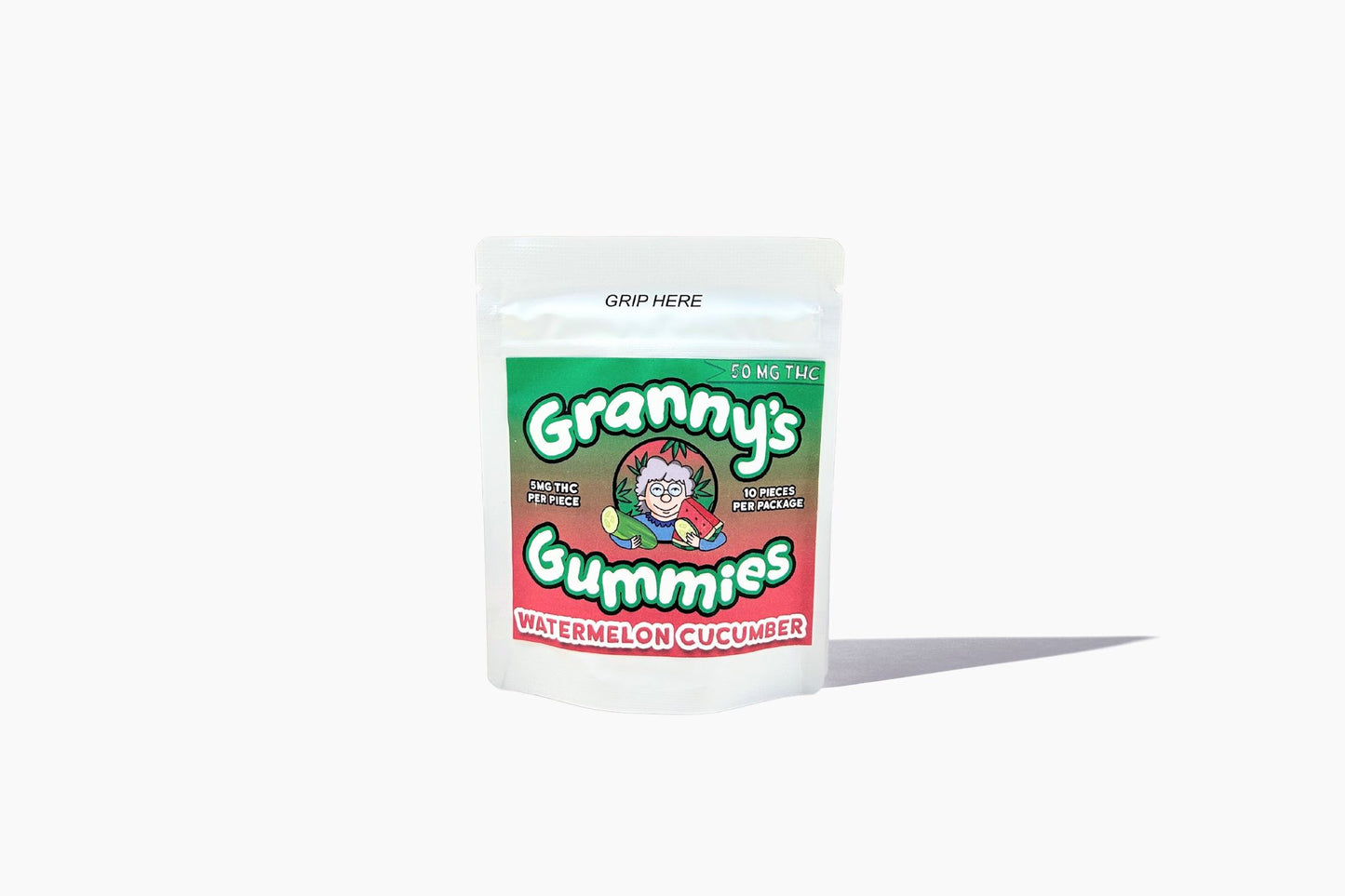 Granny's Watermelon Cucumber Gummies 50mg THC
