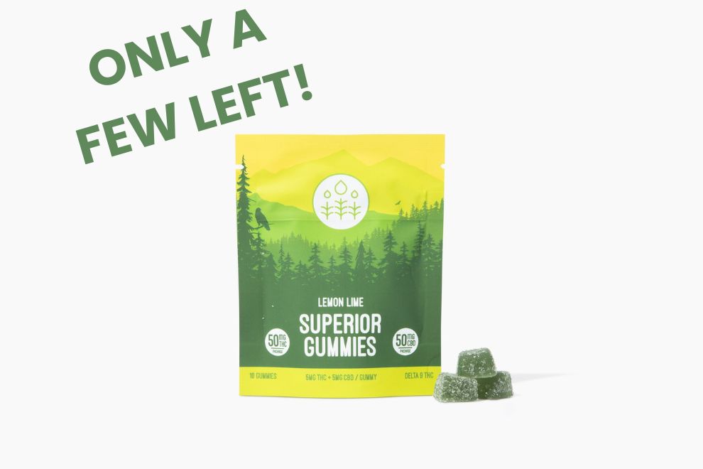 Lemon Lime Gummies 50mg THC + 50mg CBD